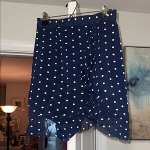 Hutch Navy Polka Dot Mini Skirt